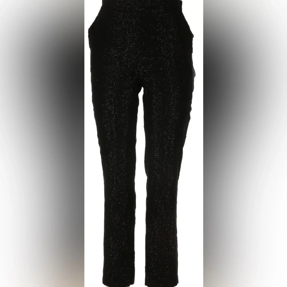 Rachel Zoe black and gold metallic high rise dress pants size 12 - NWOT - Picture 1 of 4